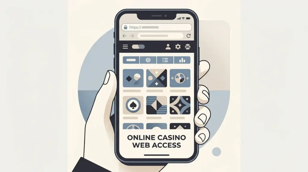 Generic smartphone browser showing an online casino style page with no Aus55 logo, app store badge or download button